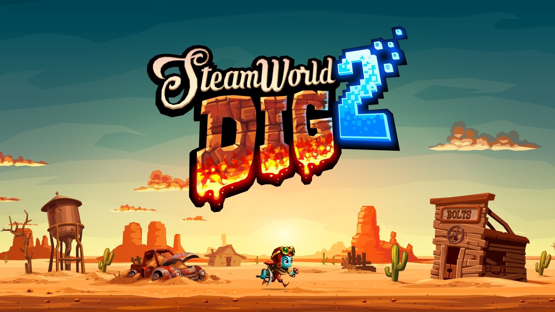 پوستر و لوگوی بازی SteamWorld Dig 2