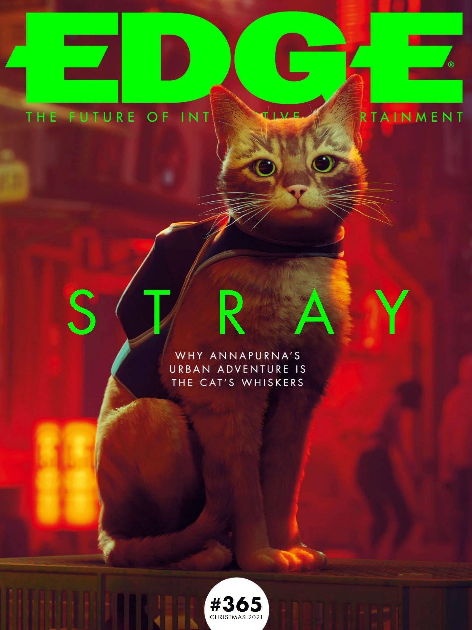 تصویر گربه در بازی Stray روی جلد مجله اج