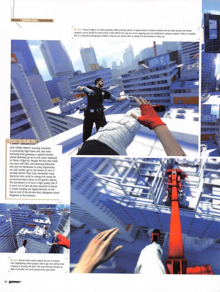 بازی Mirror's Edge در مجلات