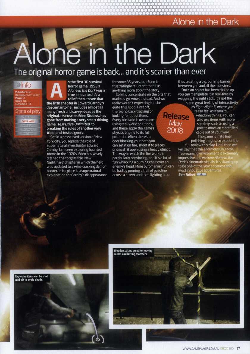 بازی Alone in the Dark در مجلات