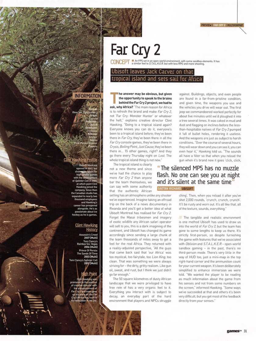 بازی Far Cry 2 در مجلات