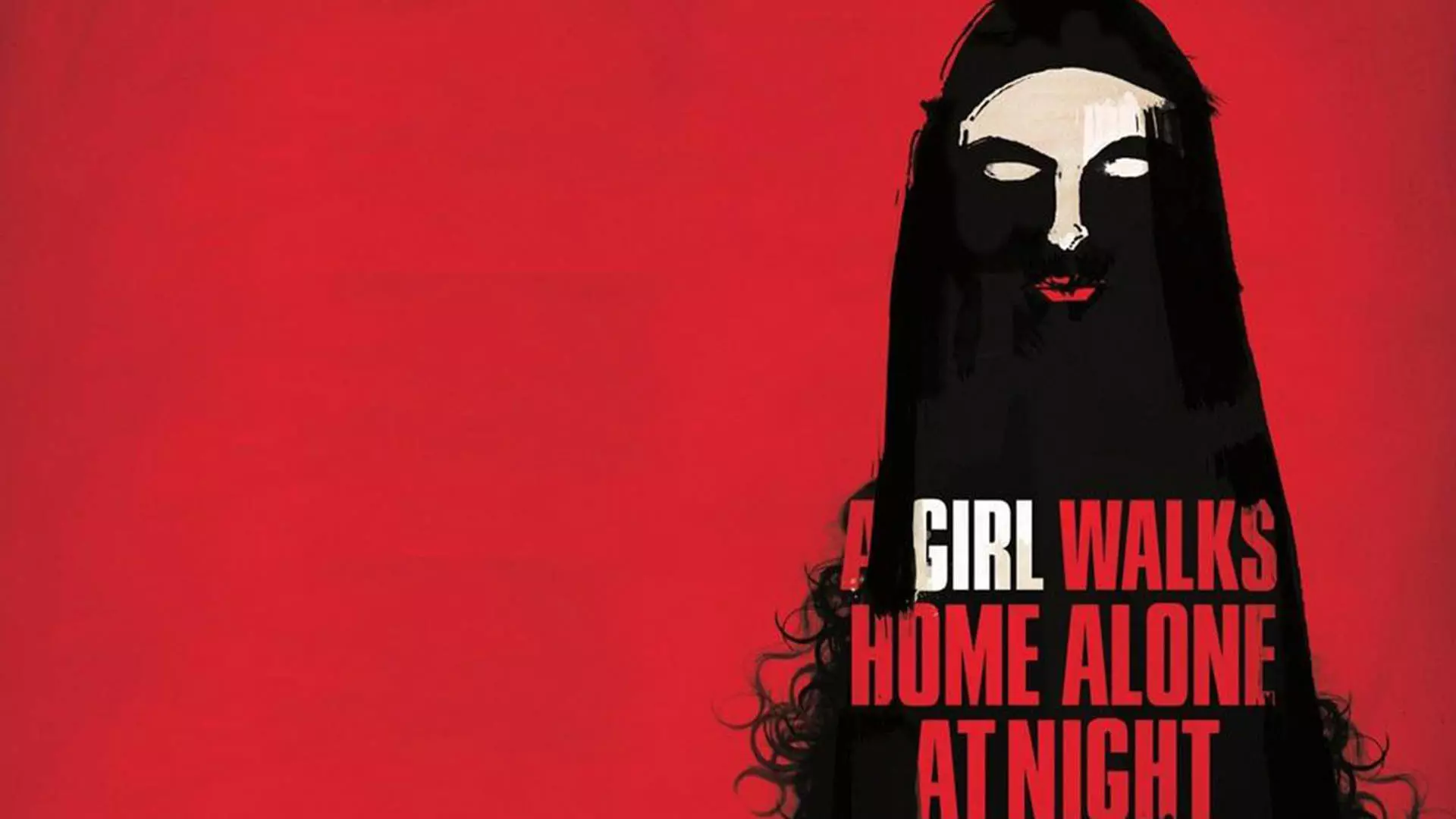 پوستر فیلم فیلم A Girl Walks Home Alone at Night به کارگردانی آنا لیلی امیرپور