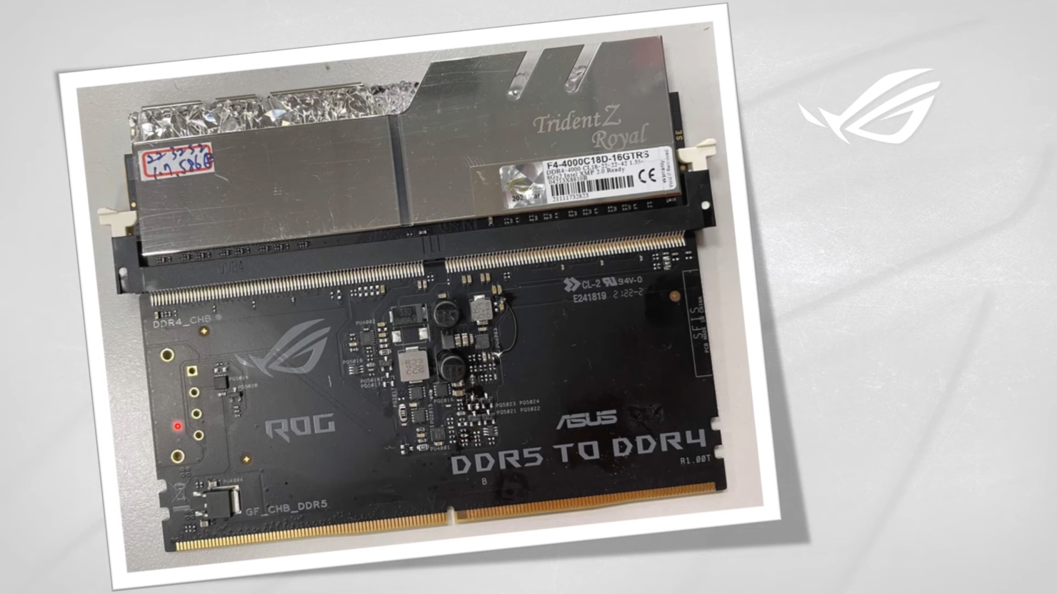 نمونه اولیه بُرد تبدیل DDR5 به DDR4 