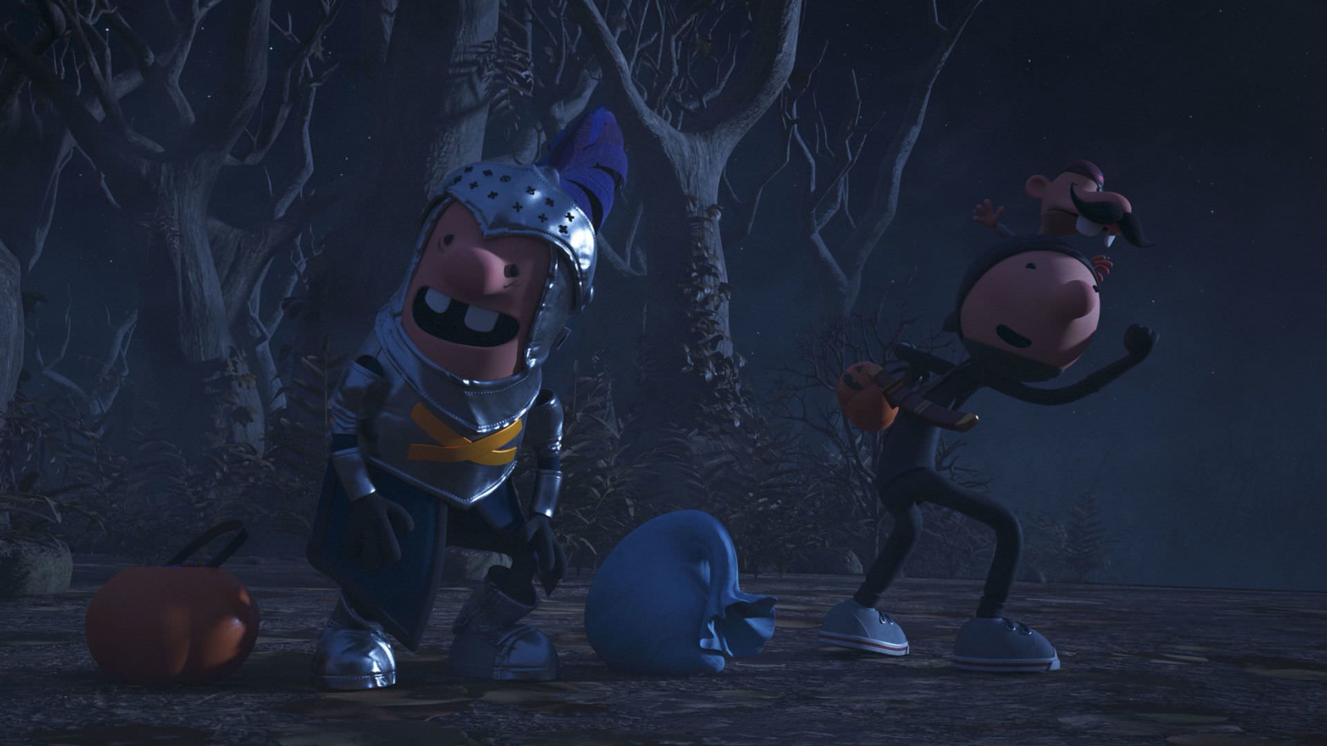گرگ و برادرش و رادریک در جنگل در انیمیشن Diary of a Wimpy Kid
