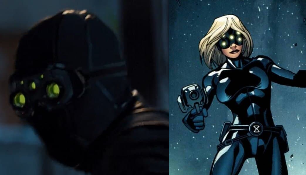 مقایسه صحنه احتمالی حضور یلنا بلووا با بازی فلورنس پیو در سریال Hawkeye در مقایسه با نسخه کمیک