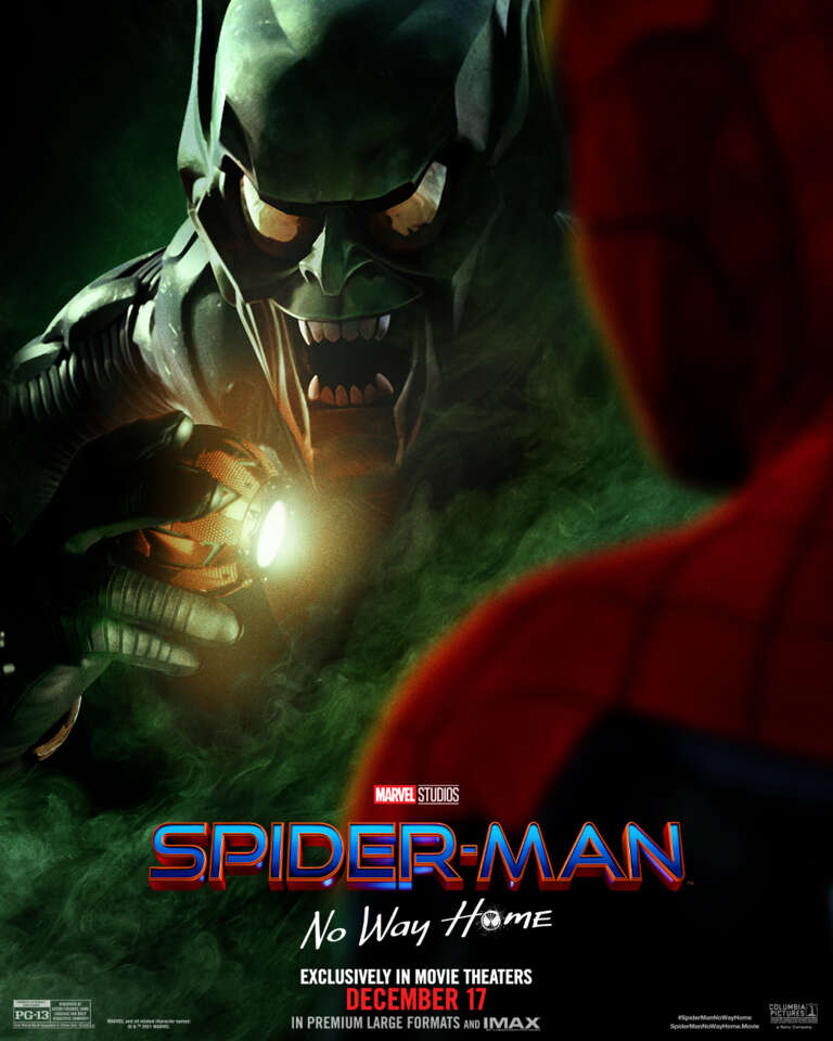 پوستر گرین گابلین با بازی ویلم دفو در فیلم Spider-Man: No Way Home