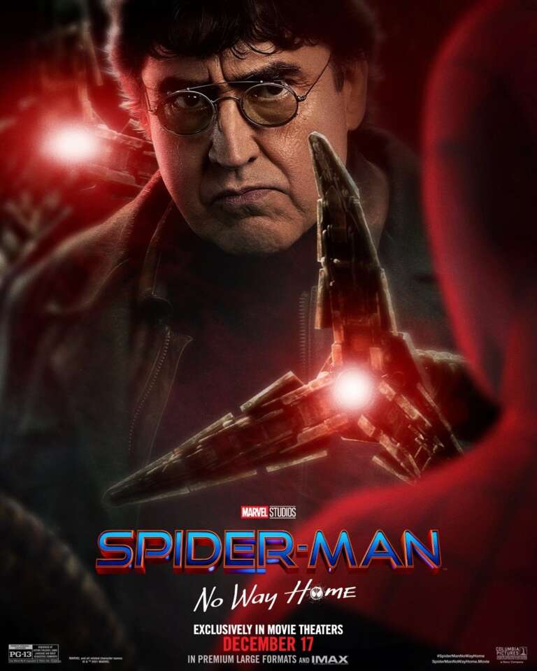 پوستر دکتر اختاپوس با بازی آلفرد مولینا در فیلم Spider-Man: No Way Home
