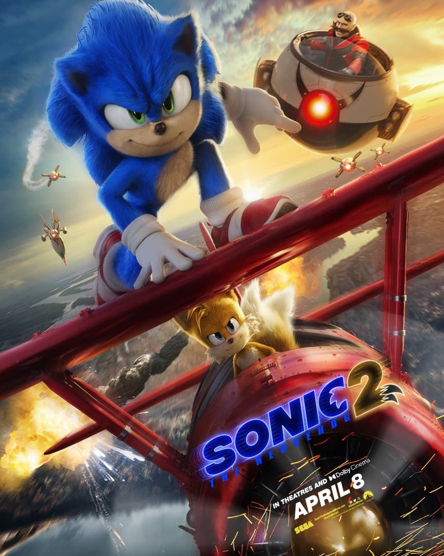 سونیک، تیلز و دکتر رباتنیک در اولین پوستر فیلم Sonic the Hedgehog 2