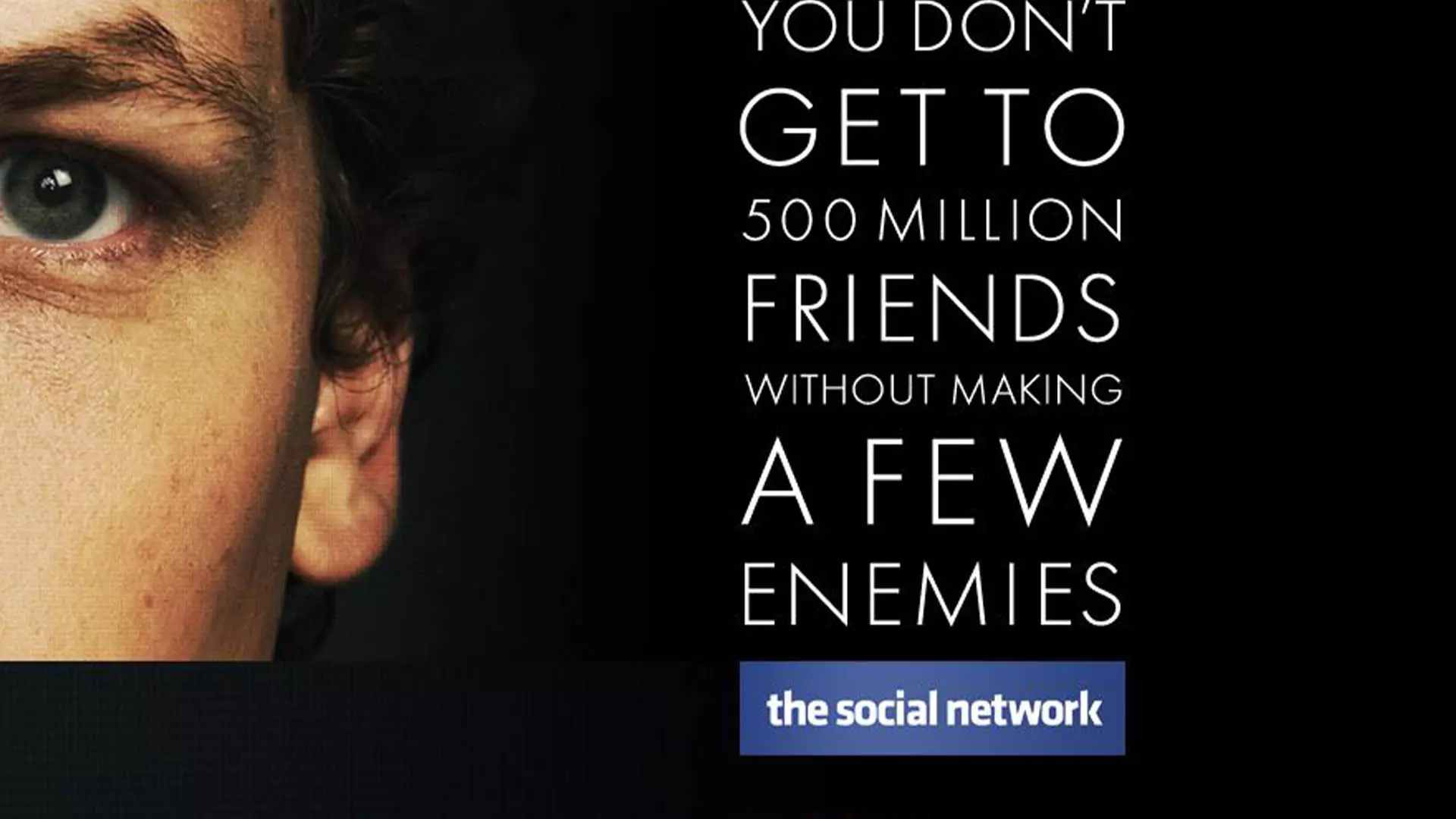 جمله معروف در پوستر فیلم The Social Network