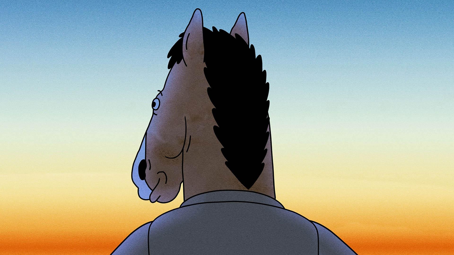 تصویری از پشت سر شخصیت بوجک در سریال ‌bojack horseman