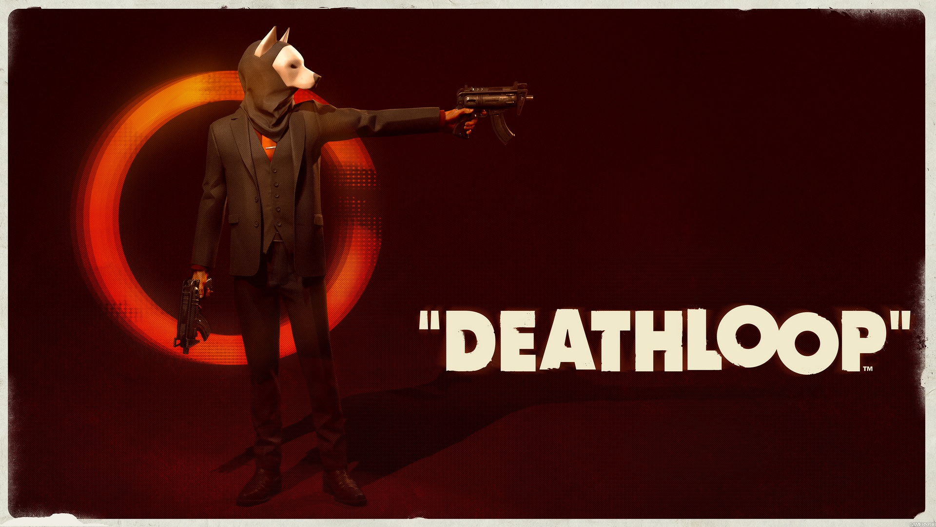پوستر بازی Deathloop و نمایش یک کاراکتر از این بازی