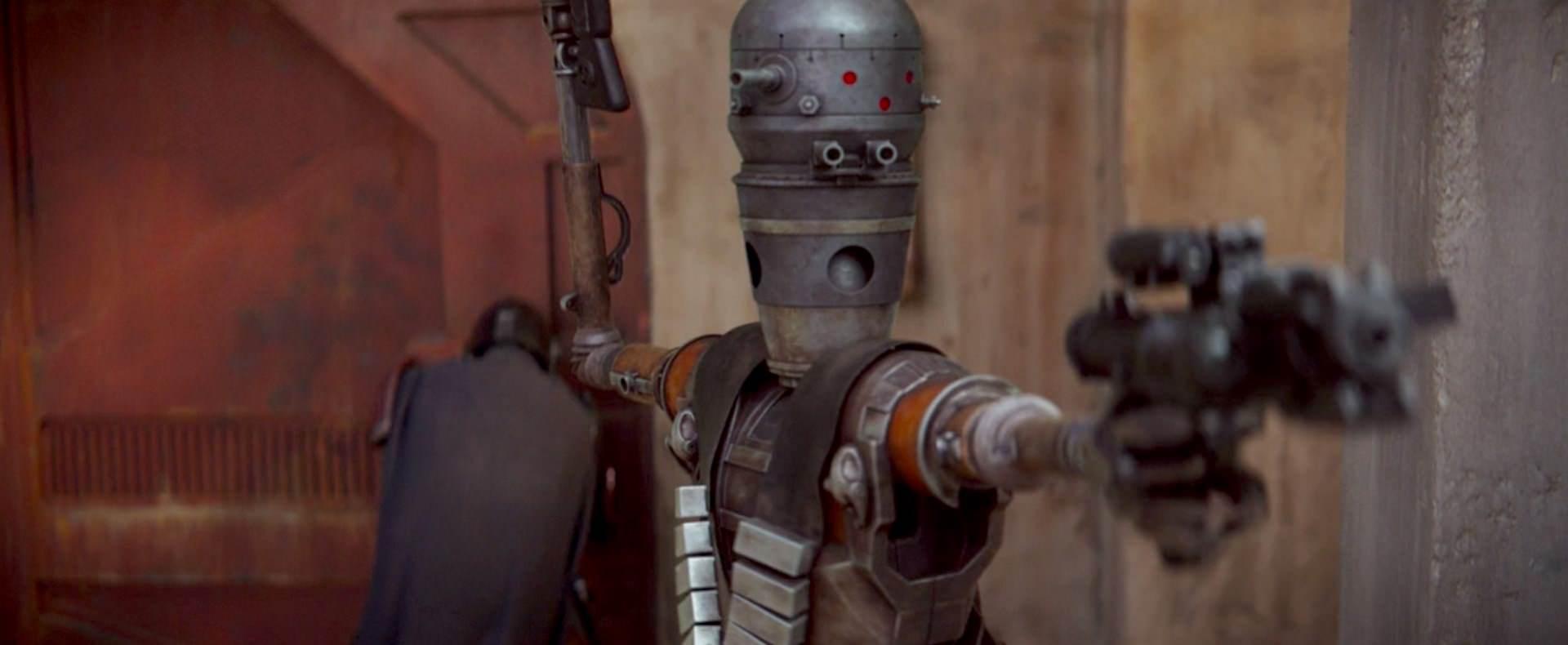 مبارزه یک ربات IG 11 در سریال The Mandalorian
