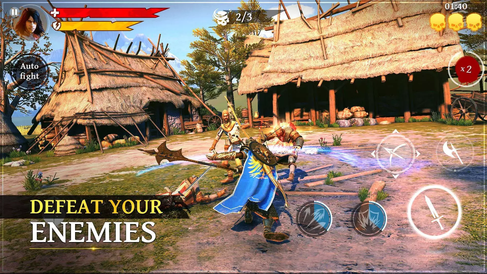 کشتن دشمنان در بازی Iron Blade: Medieval Legends RPG