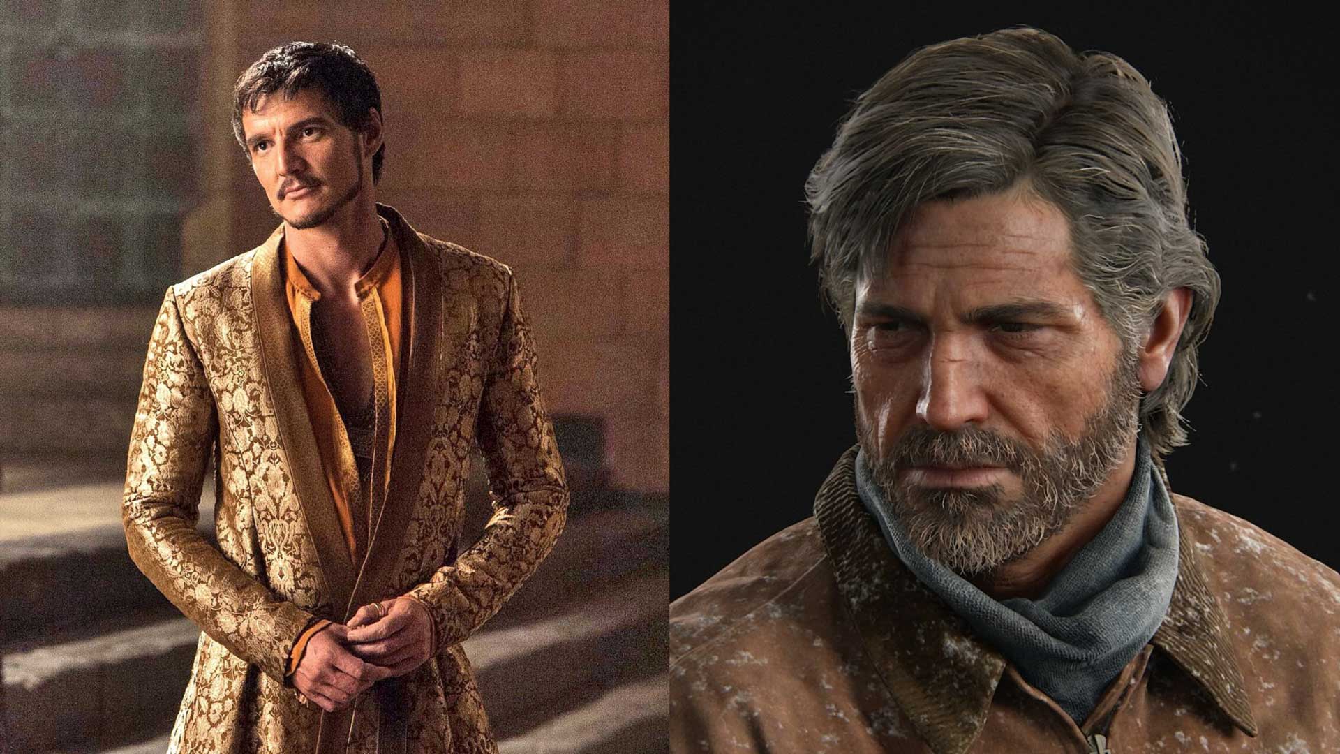 اوبرین مارتل در سریال Game of Thrones (بازی تاج و تخت) با نقش آفرینی پدرو پاسکال کنار جول در بازی The Last of Us