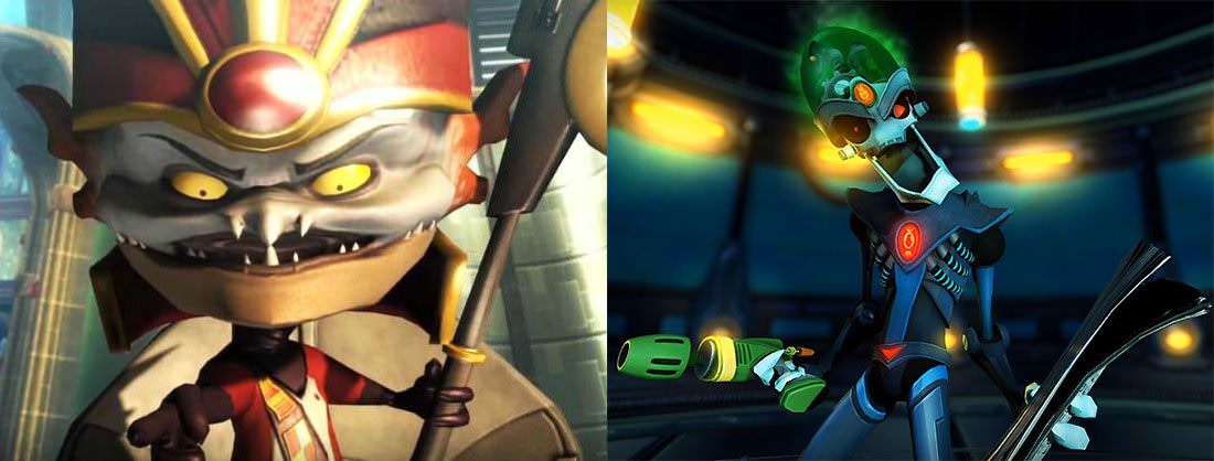 دکتر نفاریوس و تکیان در بازی Ratchet and Clank
