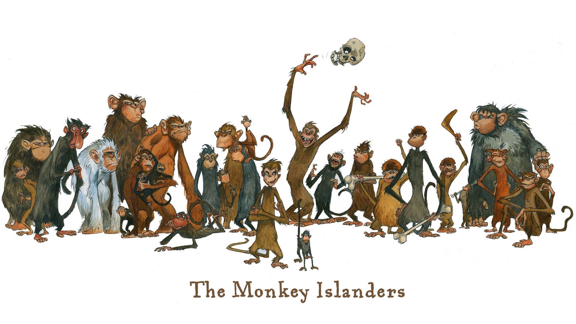 گروه میمون‌ها در انیمیشن سینمایی The Curse of Monkey Island