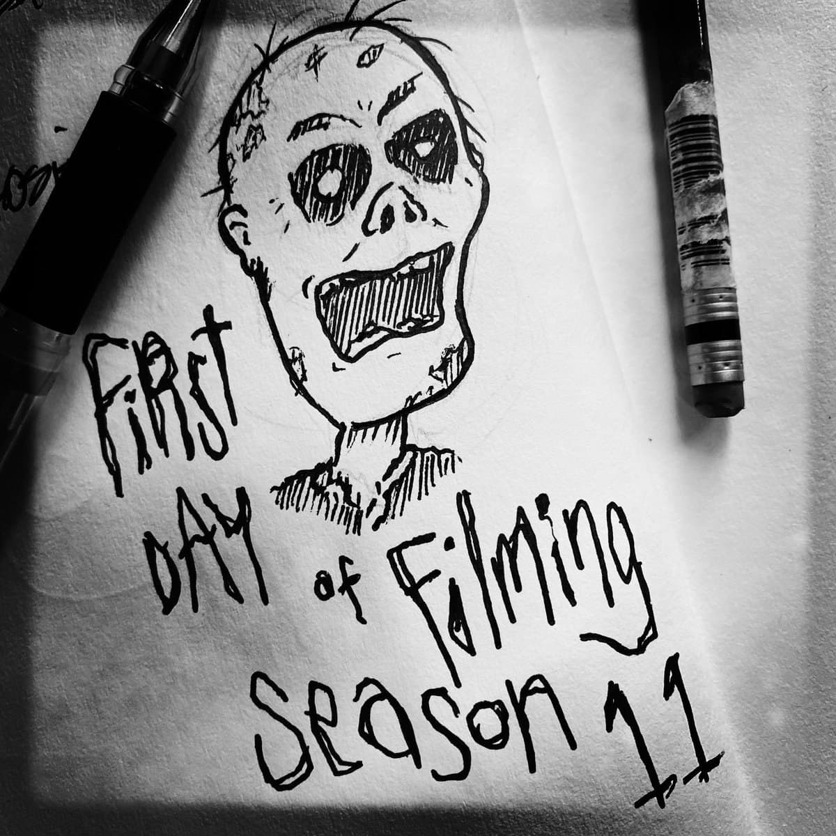 استوری برد اولین روز تولید فصل پایانی سریال The Walking Dead 
