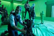زک اسنایدر و جیسون موموآ، بازیگر نقش آکوامن در پشت صحنه نسخه زک اسنایدر فیلم Justice League