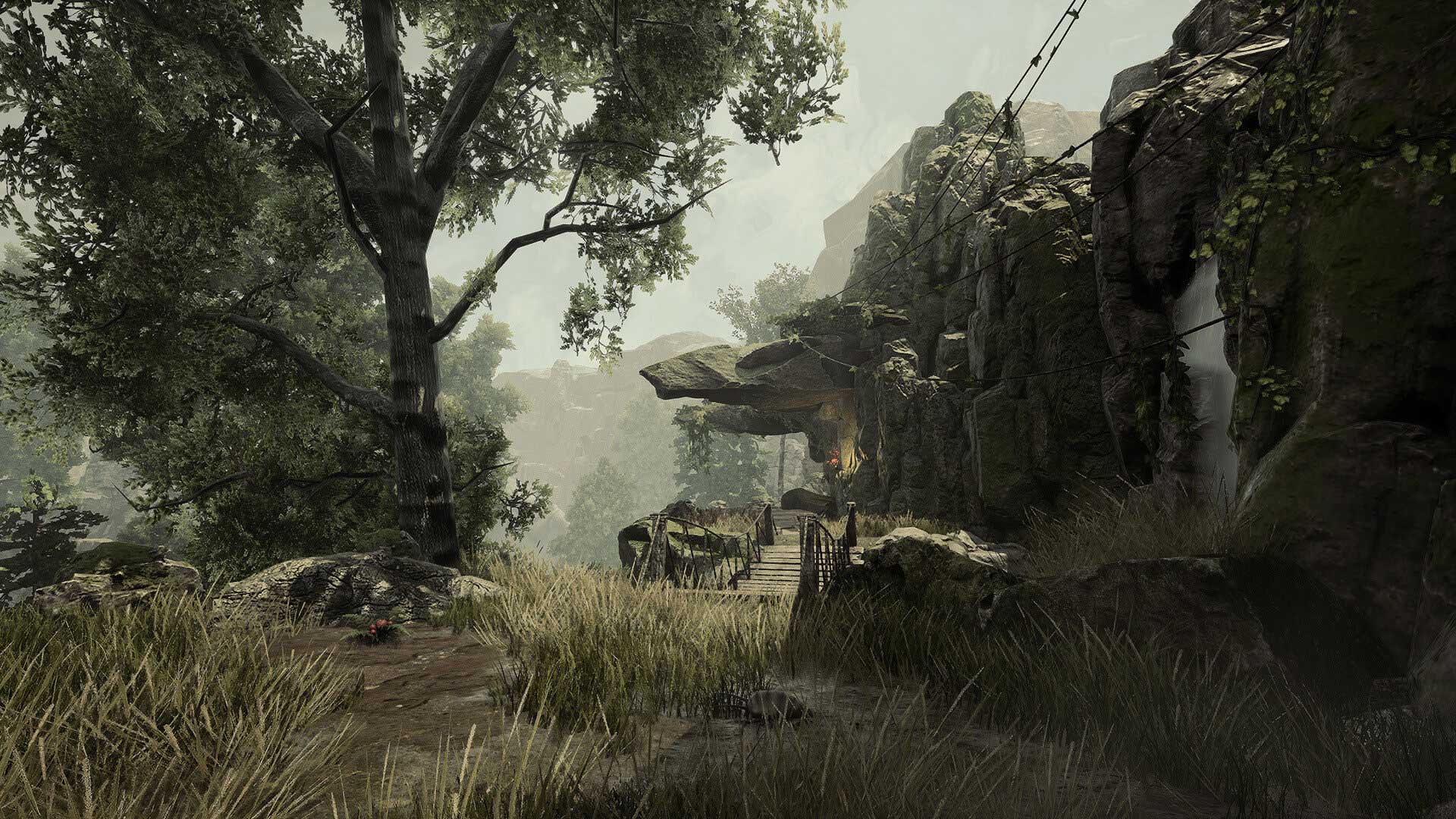 درخت و چمن های پرجزئیات در نسخه ریمیک بازی گاتیک