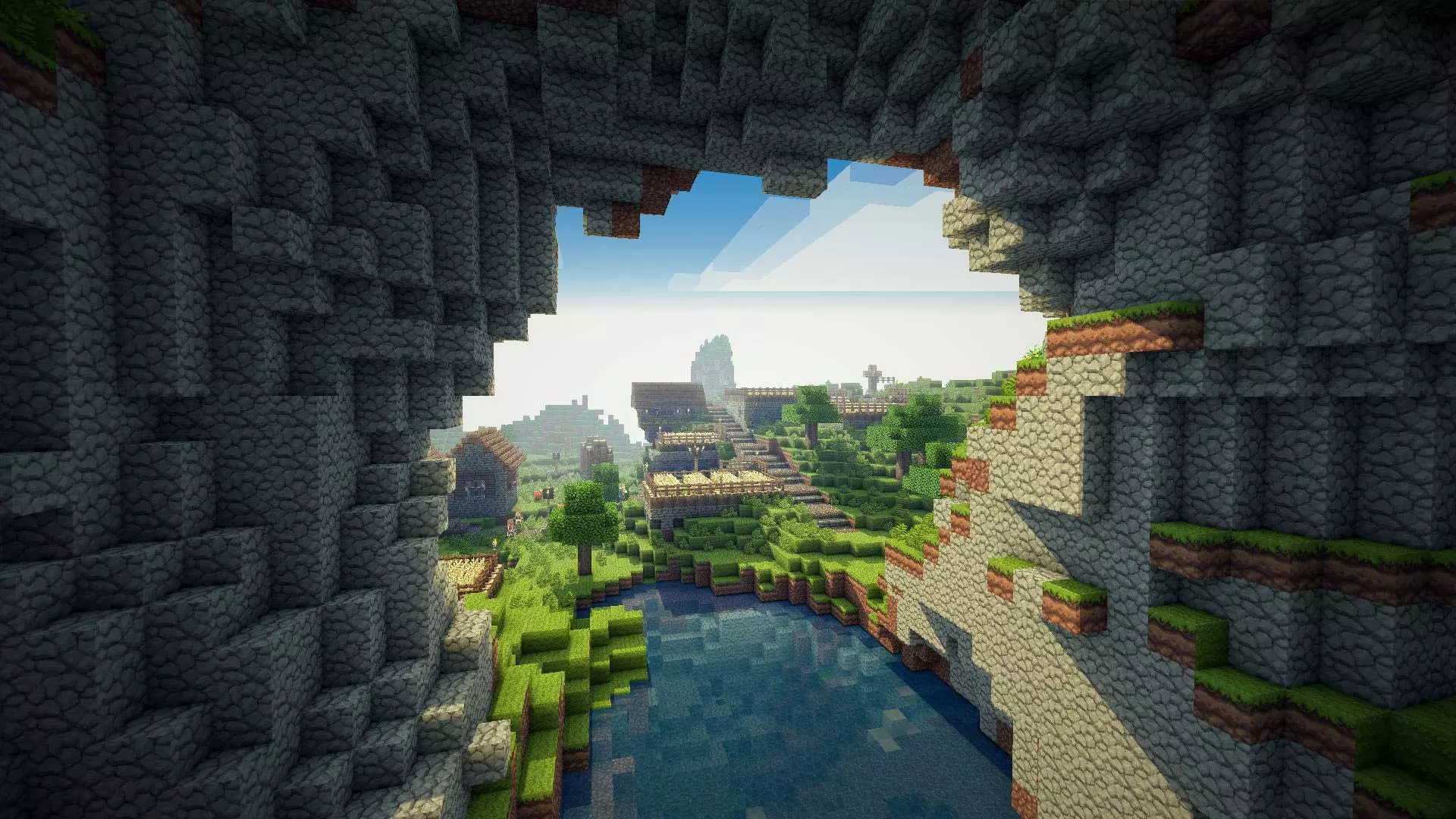 دریا و محیط سرسبز بازی Minecraft