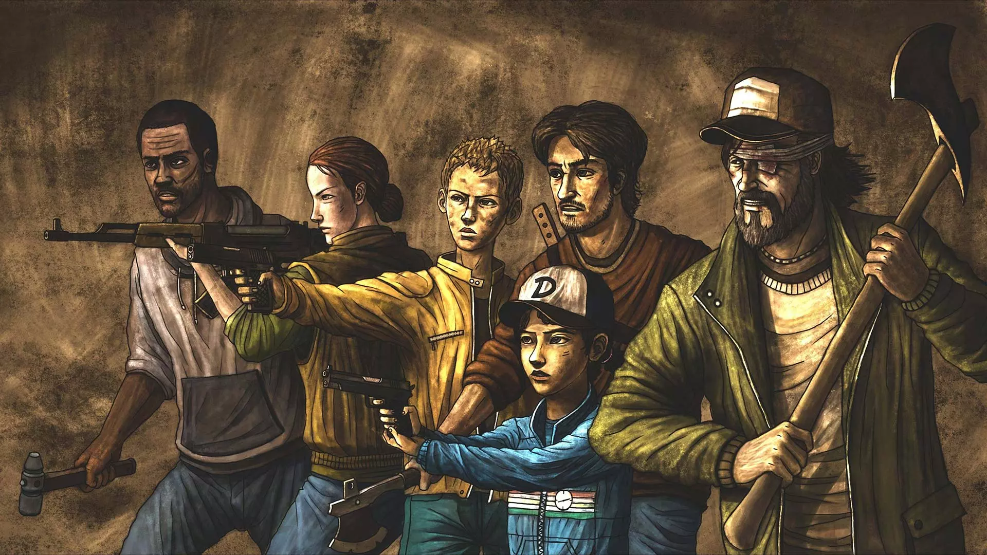 Clementine in the poster for The Walking Dead