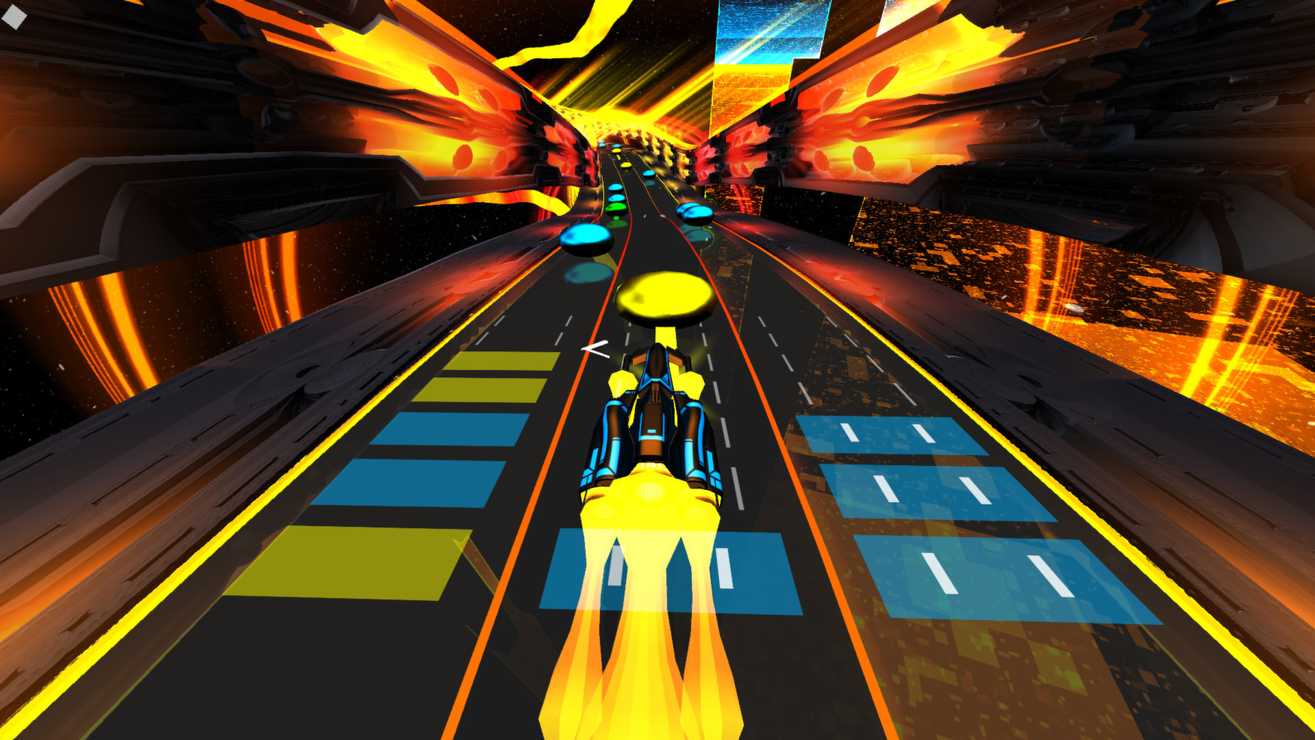 مرحله زرد رنگ در بازی Audiosurf 2