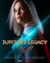 لسلی بیب در نقش گریس سمپسون ملقب به لیدی لیبرتی در در پوستر شخصیت سریال Jupiter’s Legacy 