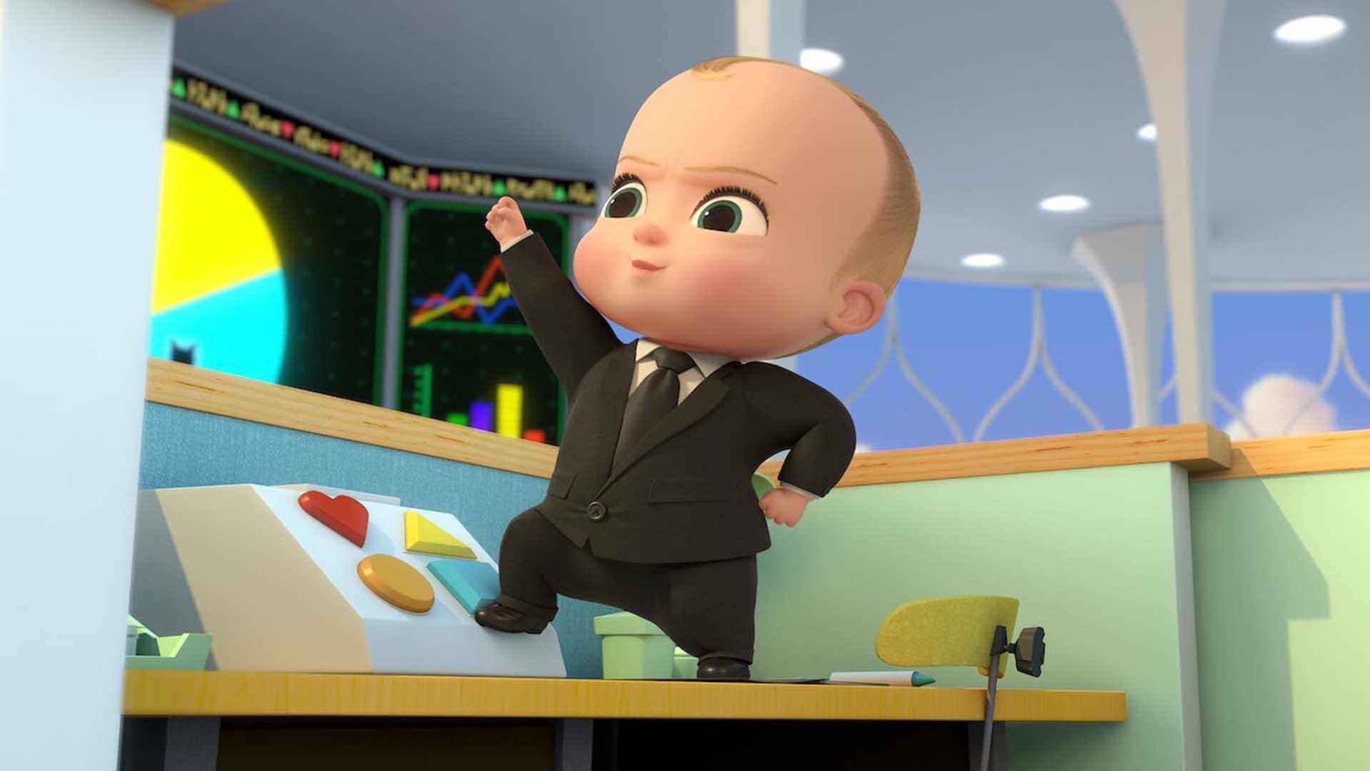 تئودور تمپلتون در دفتر کار خود در انیمیشن سریالی The Boss Baby: Back in Business