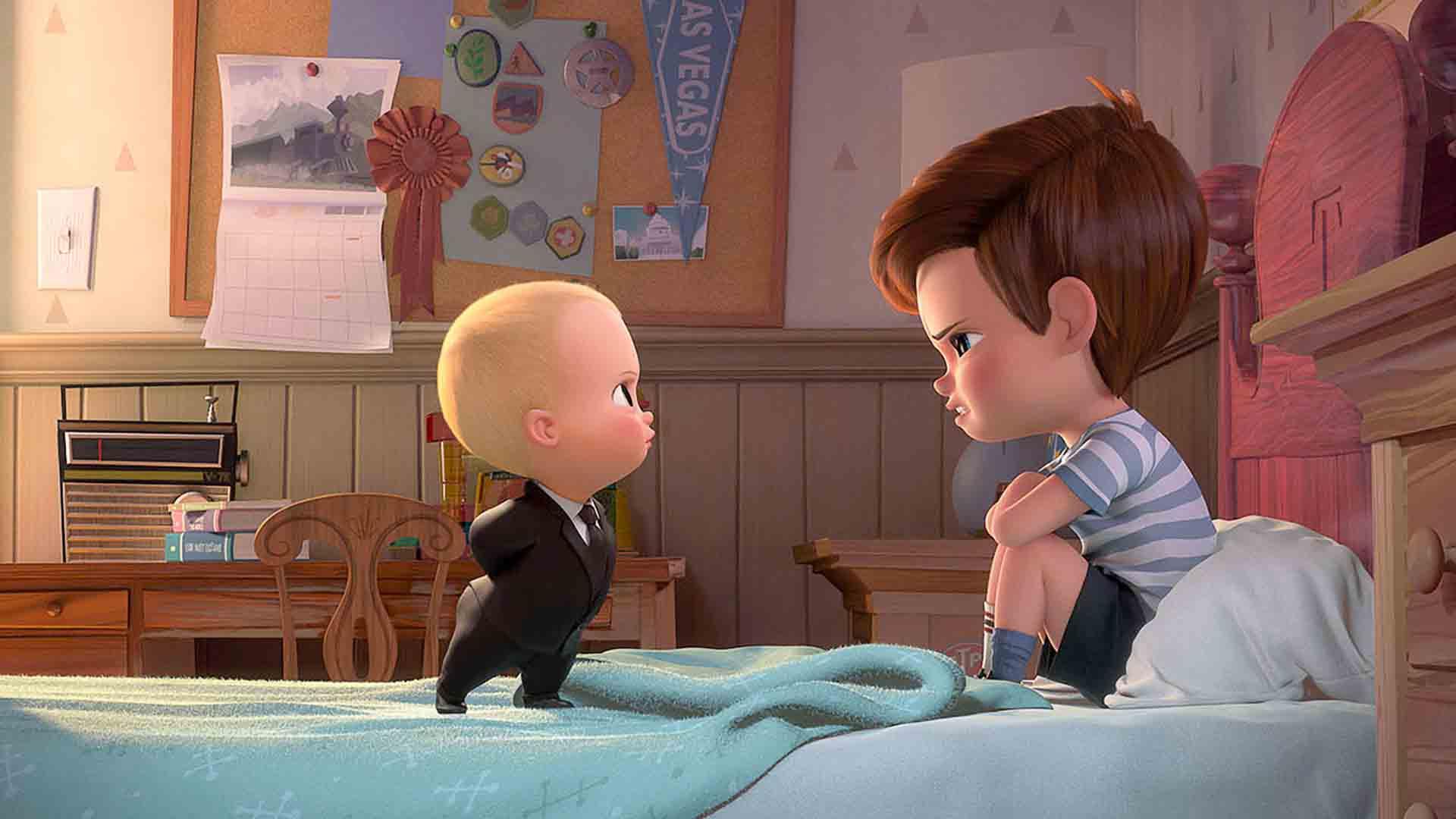 تئودور و تیموتی در حال بحث کردن در انیمیشن Boss Baby