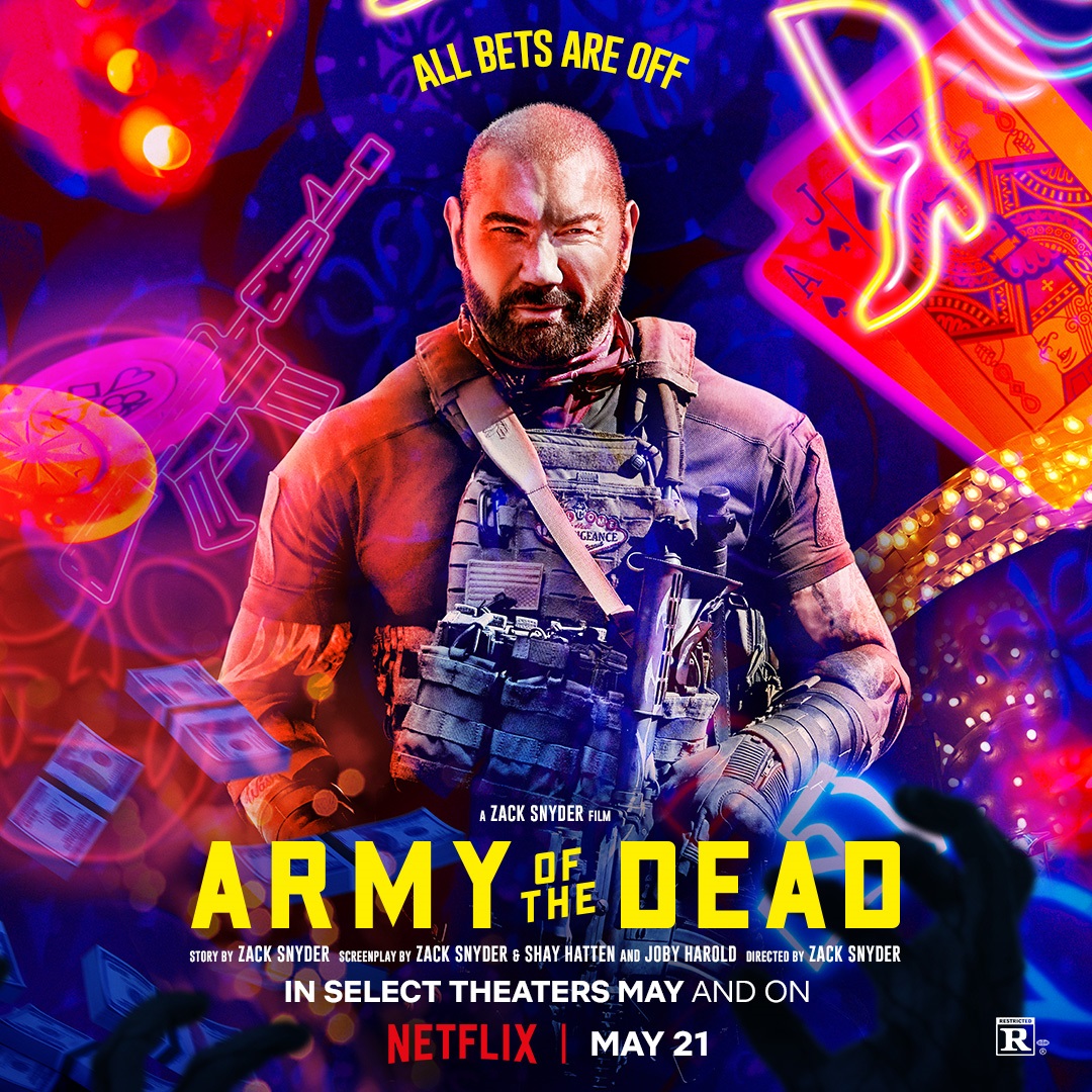 دیو باتیستا در پوستر فیلم Army Of The Dead