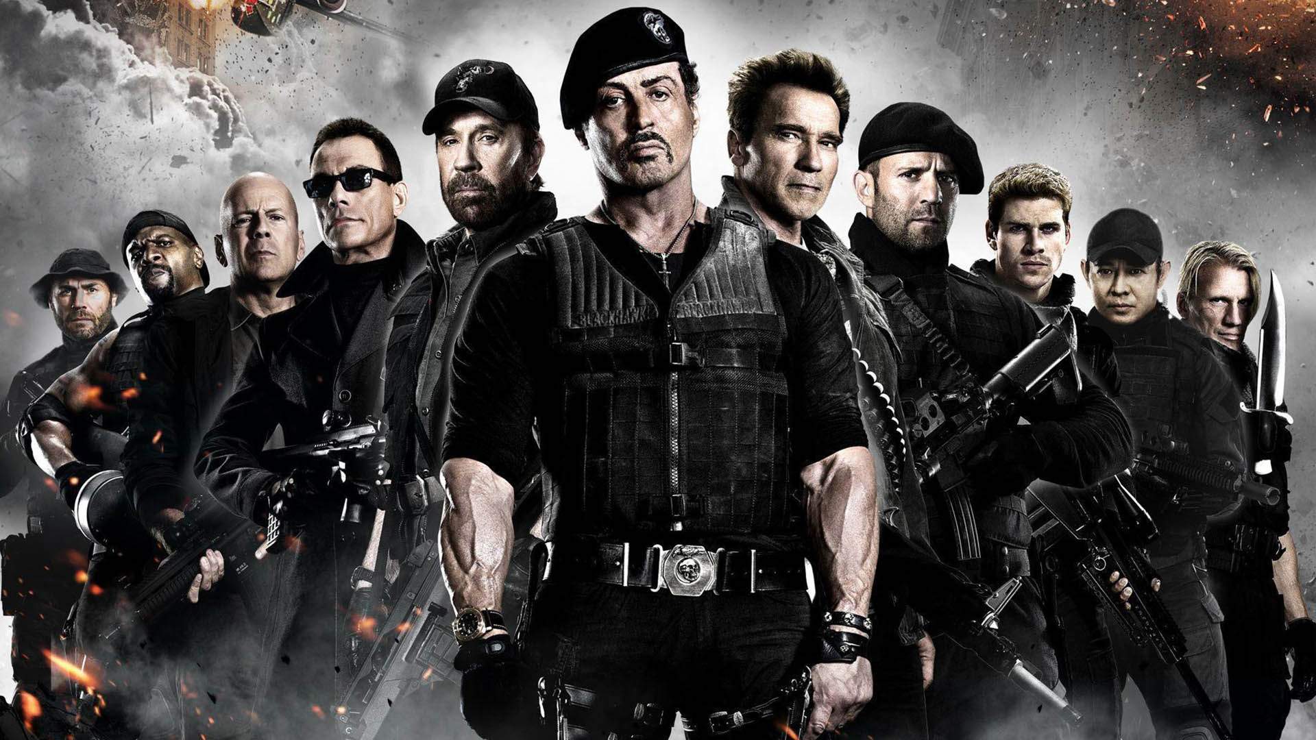 کاور فیلم the expendables با حضور بازیگرانی سرشناس مانند جیسون استاتهام و سیلوستر استالونه