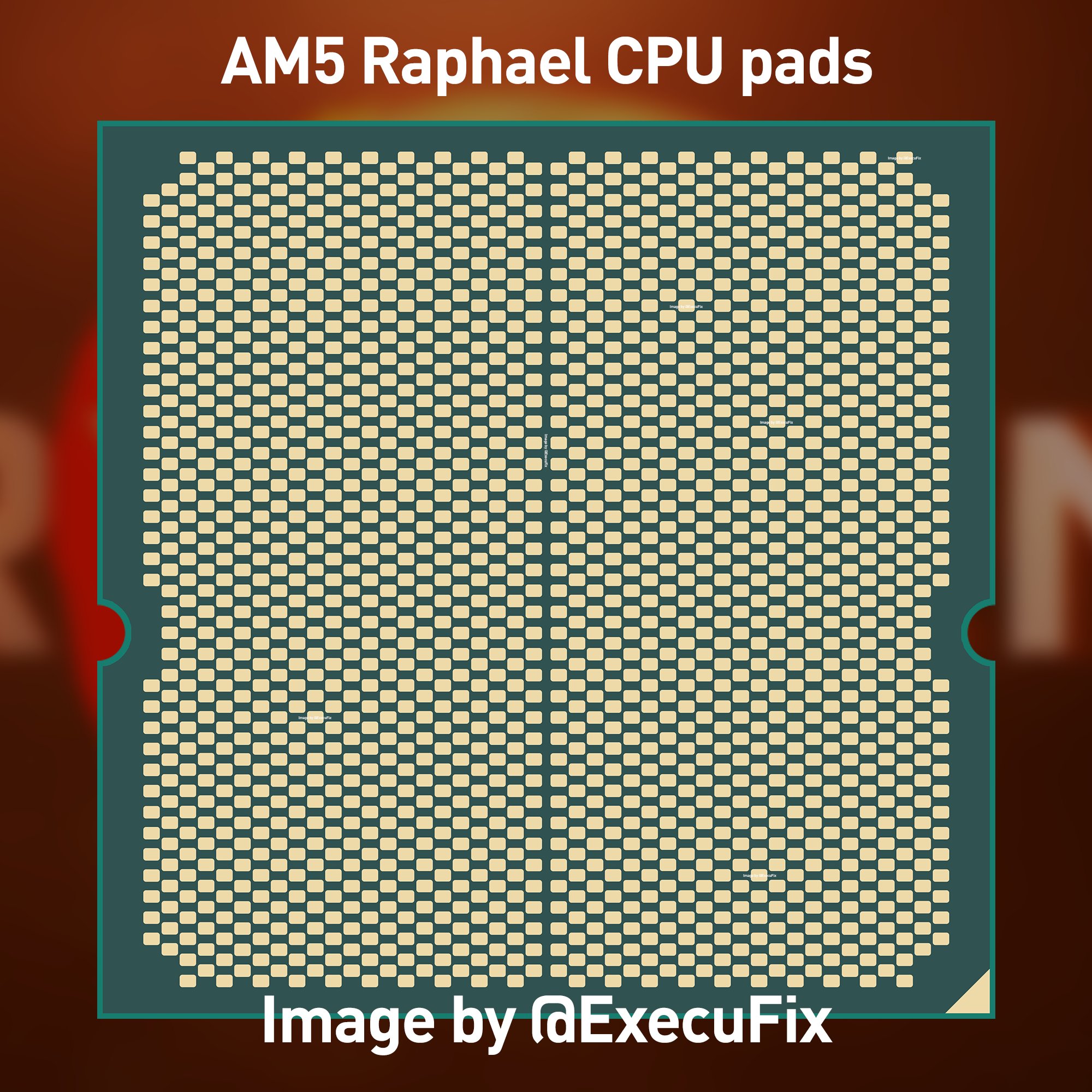 اولین تصویر از پد AMD Zen4 “Raphael” AM5 LGA1718