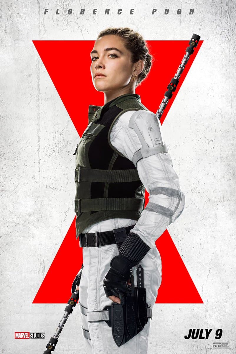 فلورنس پیو در نقش یلنا بلووا در پوستر شخصیت فیلم Black Widow