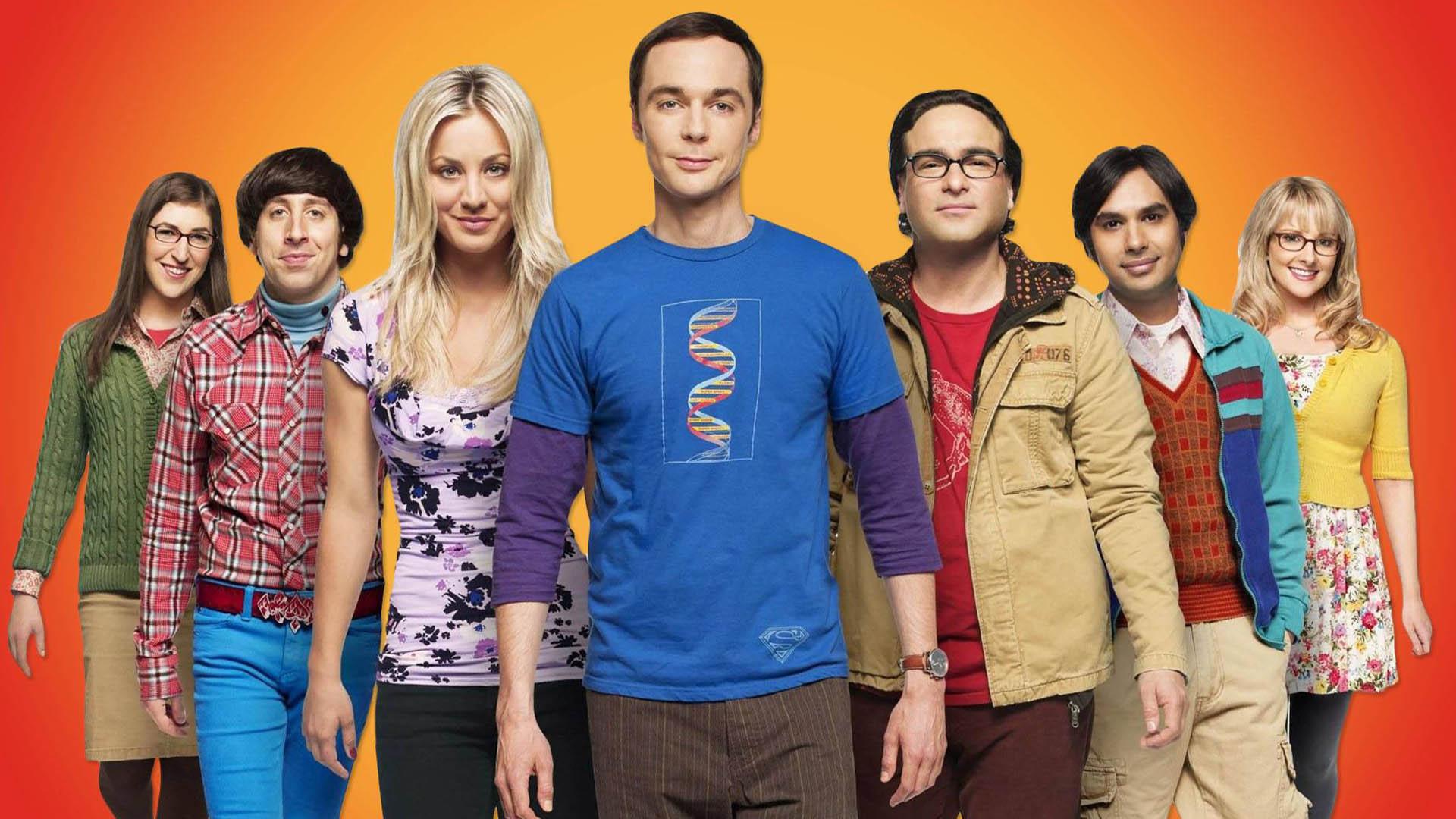 کاور سریال The Big Bang Theory با حضور شخصیت‌های اصلی آن سریال