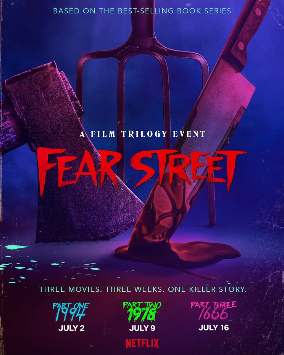 پوستر سه گانه فیلم ترسناک Fear Street شبکه نتفلیکس