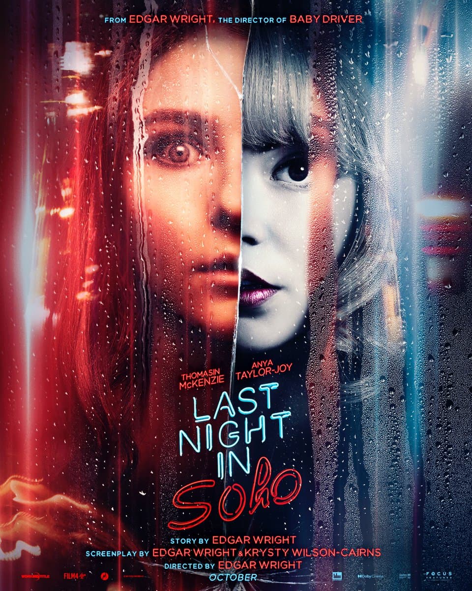 آنیا تیلور جوی و توماسین مک کنزی در پوستر فیلم Last Night in Soho