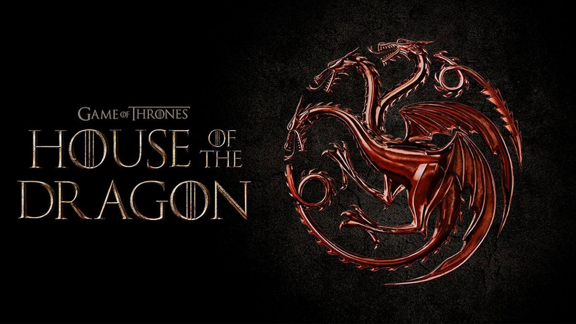 لوگو رسمی سریال House of the Dragon، اسپین‌آف بازی تاج و تخت