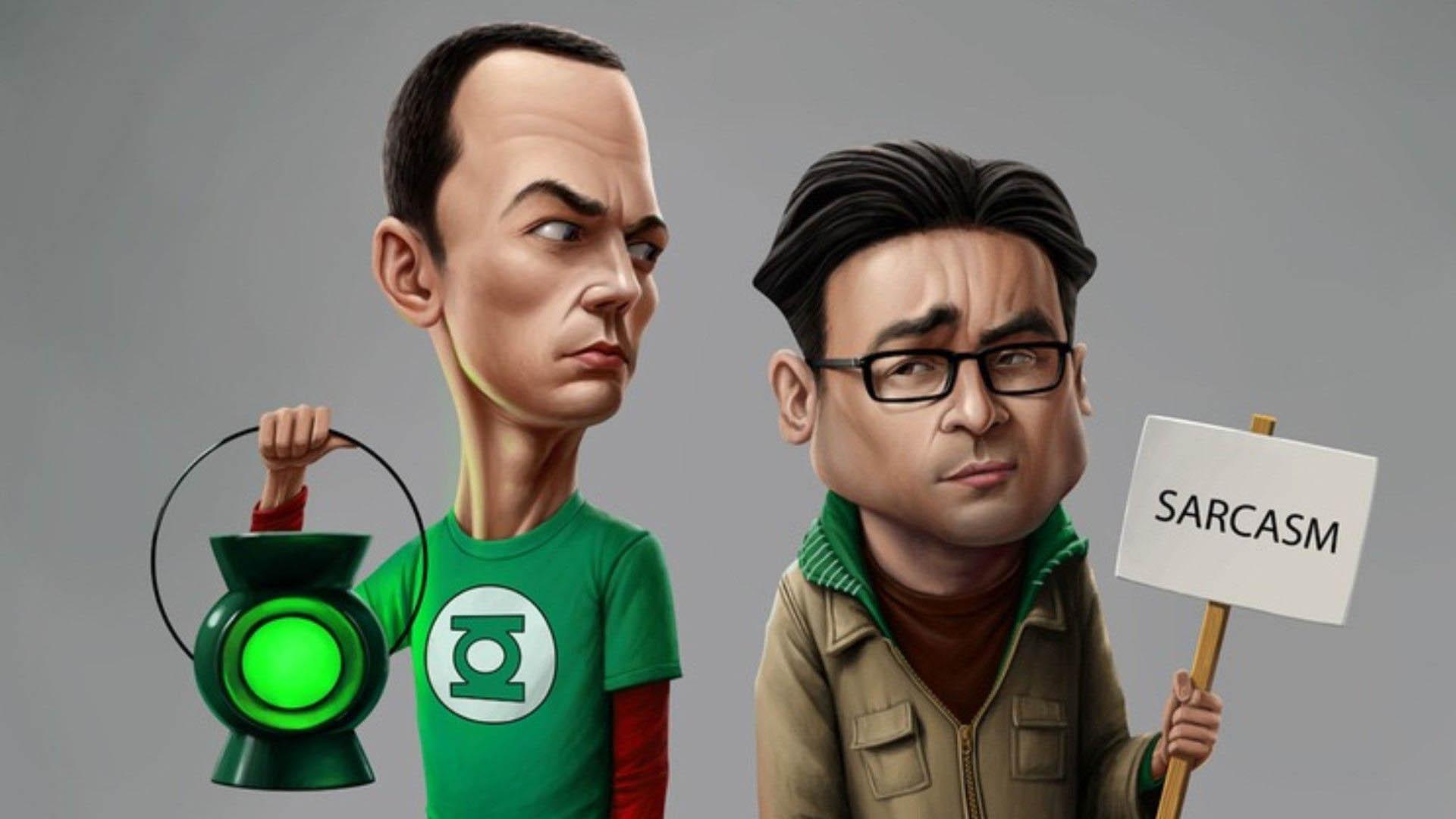 تصویری ادیت شده از شخصیت‌های لئونارد و شلدون در سریال The Big Bang Theory