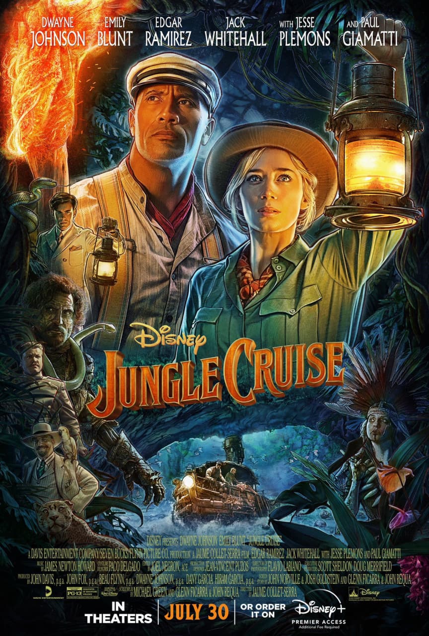 دواین جانسون و امیلی بلانت در پوستر جدید و گرافیکی فیلم Jungle Cruise