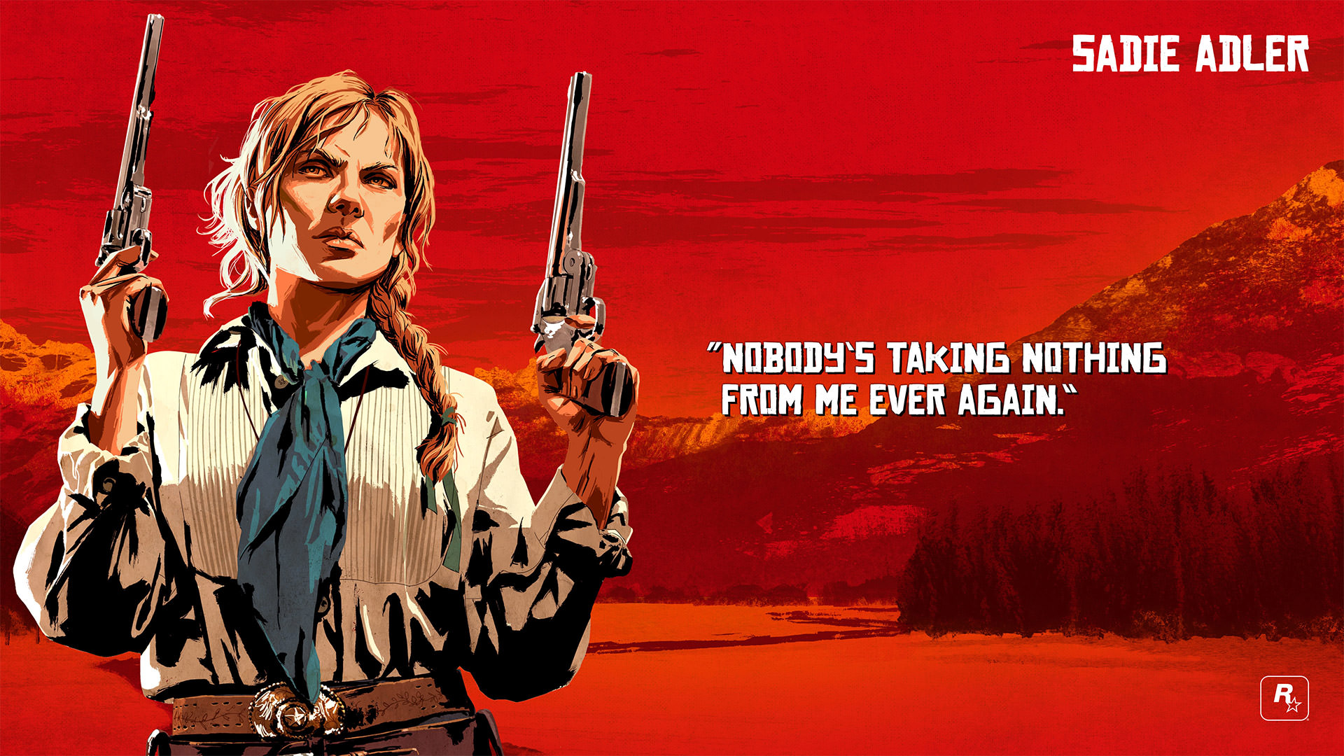 پوستر کاراکتر Sadie Adler / سیدی ادلر از Red Dead Redemption 2