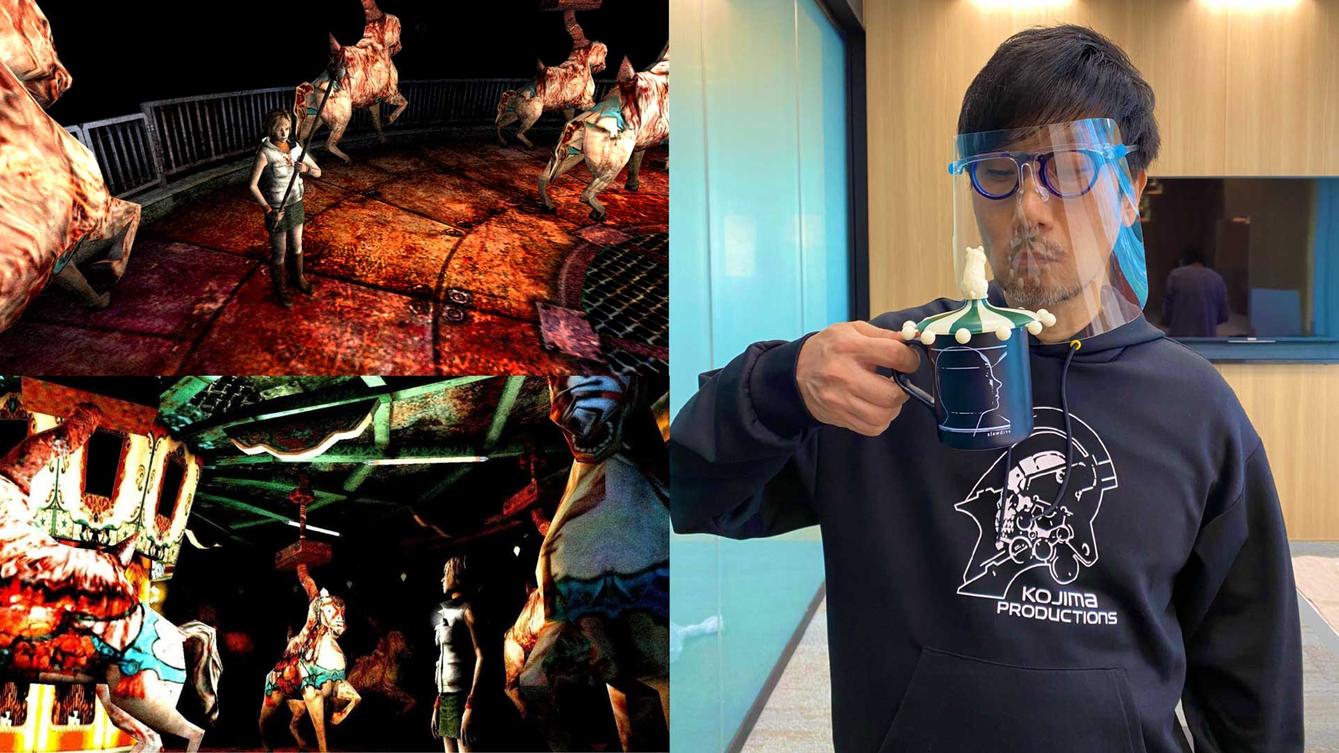 تصویر جدید هیدئو کوجیما در کنار دو تصویر از یک مرحله خاص بازی ترسناک سایلنت هیل ۳ کونامی