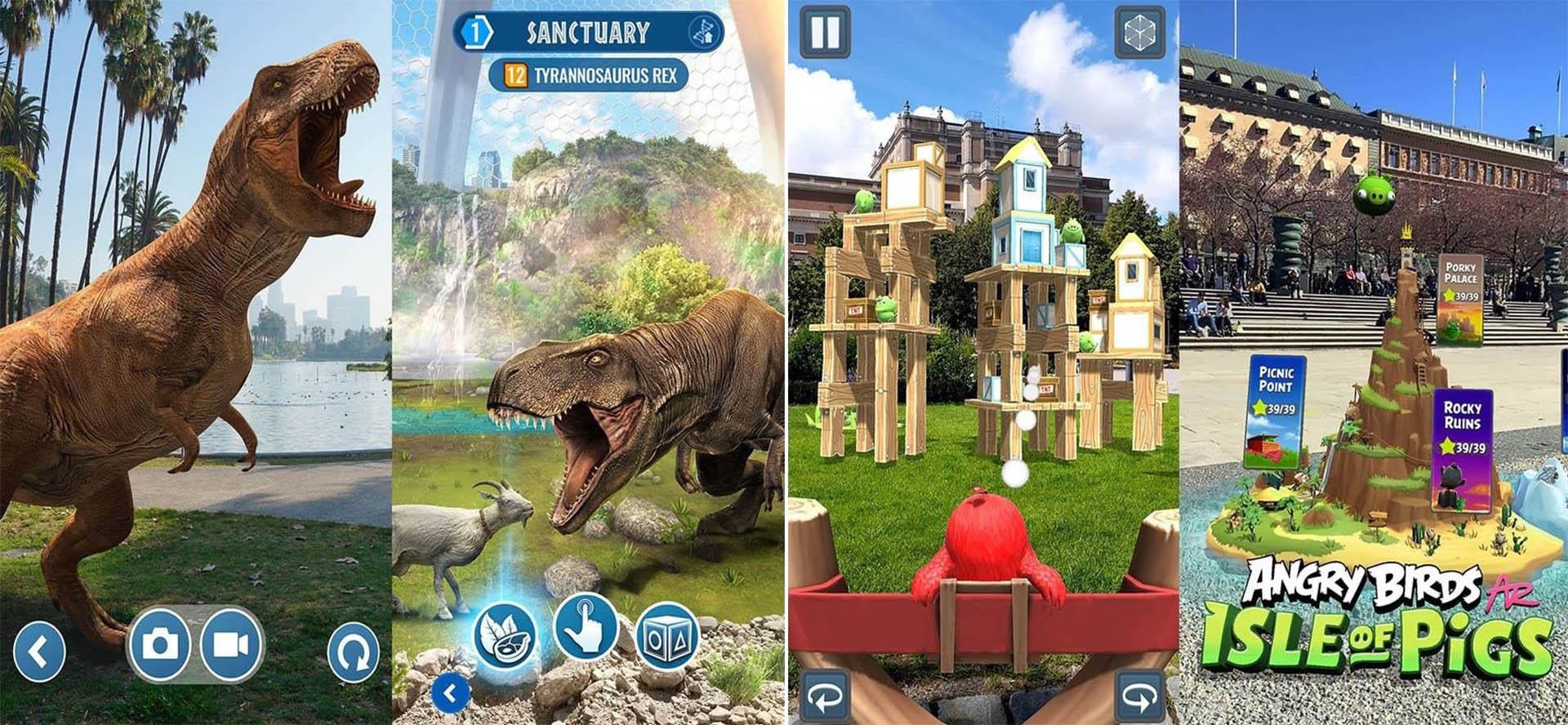 بازی های Angry Birds AR: Isle of Pigs و Jurassic World Alive