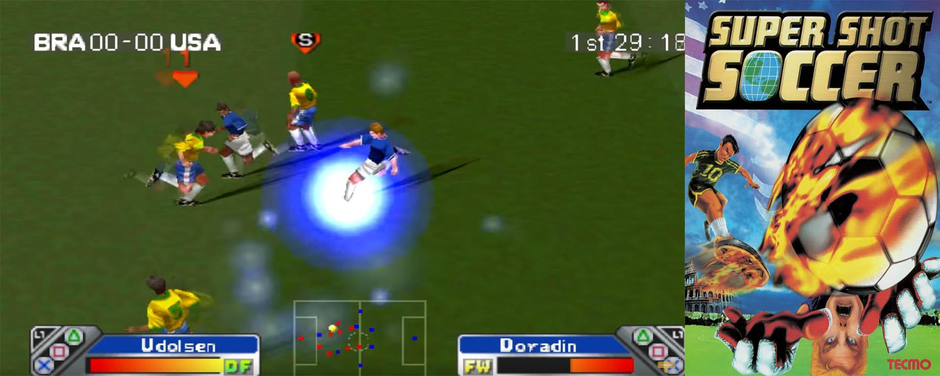 مسابقه تیم‌های برزیل و آمریکا در بازی Super Shot Soccer