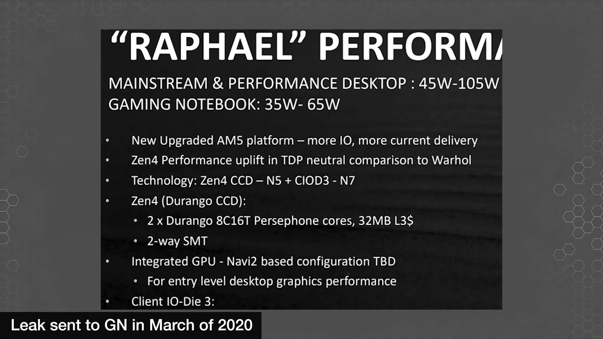 اطلاعات فاش شده از پردازنده AMD Raphael