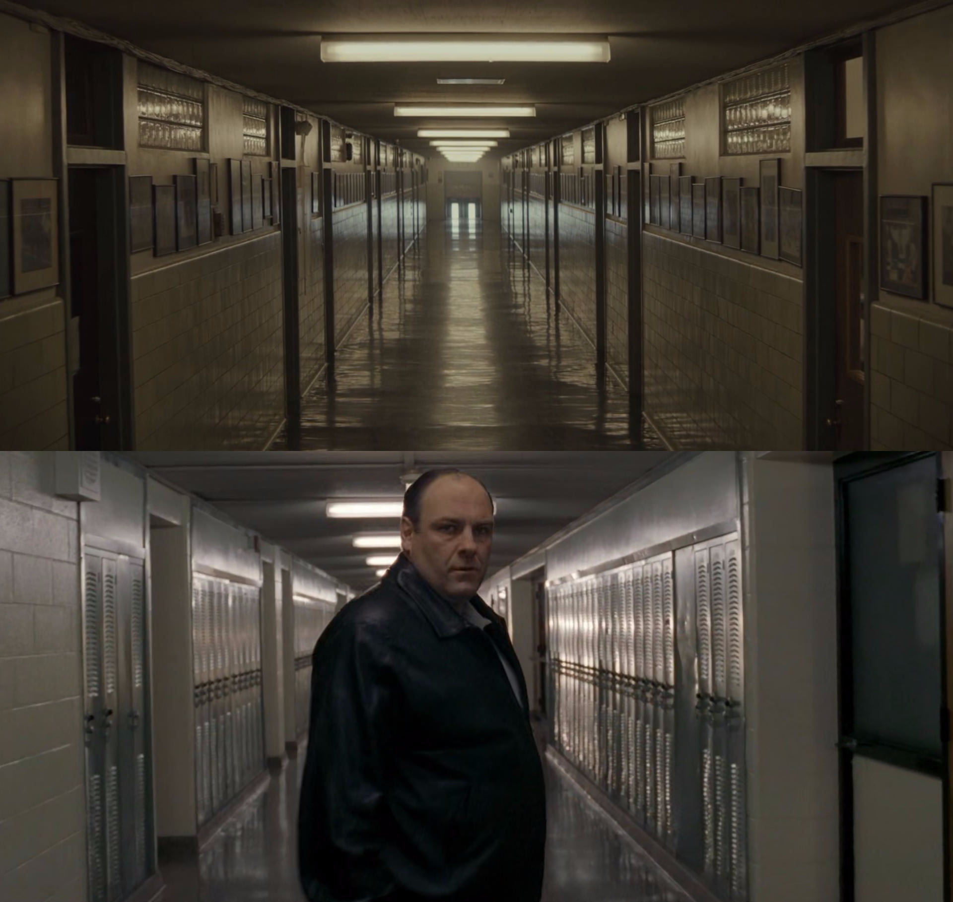 مقایسه راهروی دبیرستان تونی سوپرانو در فیلم The Many Saints of Newark و سریال The Sopranos