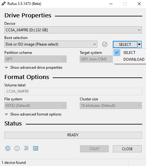 برنامه rufus برای ساخت دیسک نصب بوتیبل ویندوز 10 و ویندوز 11