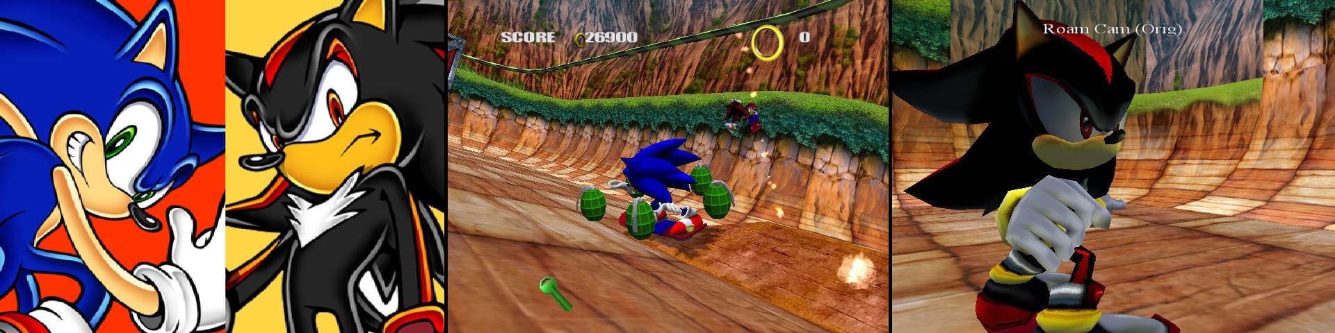 سونیک و شدو در بازی Sonic the Hedgehog: Extreme