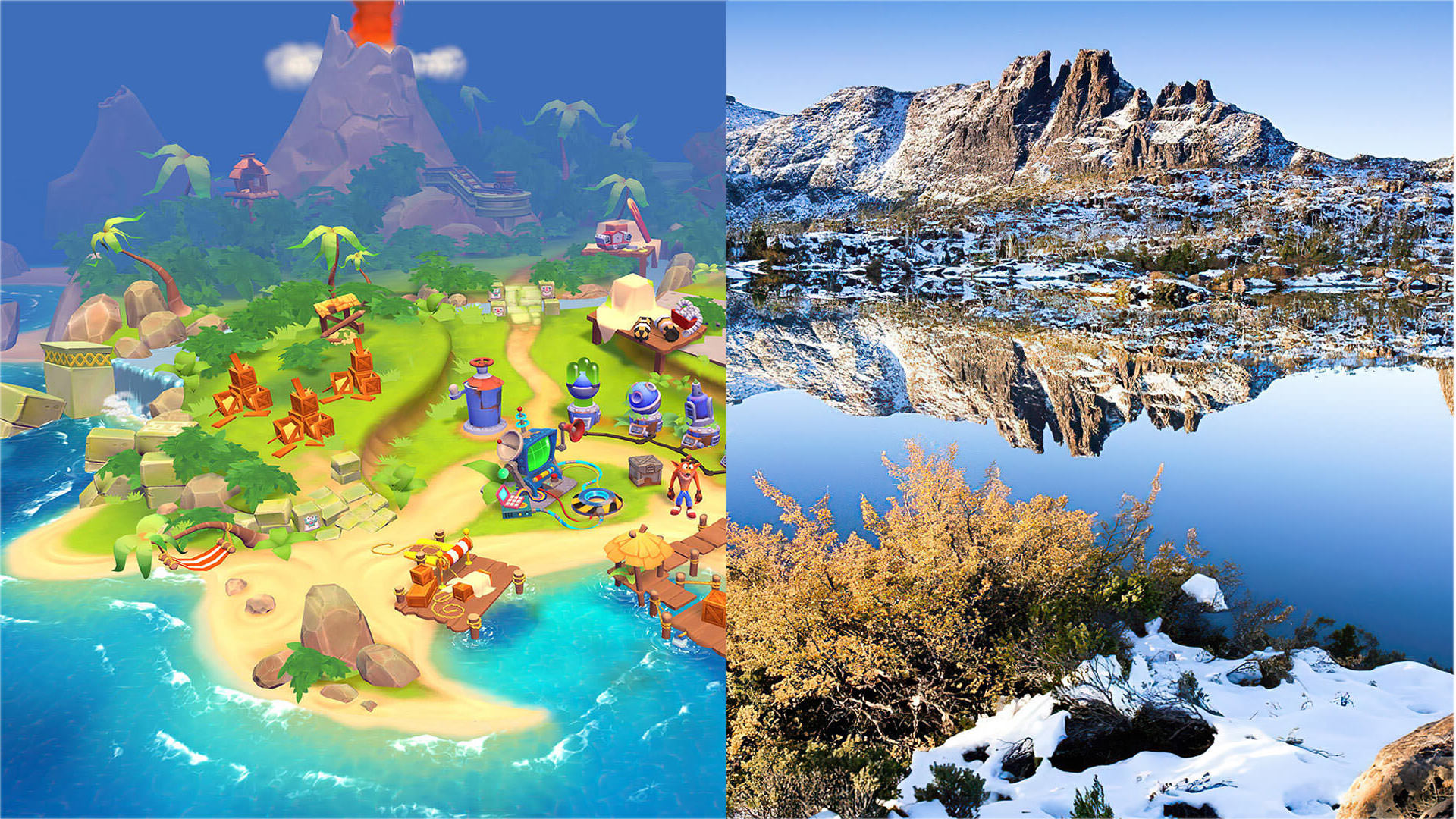 wumpa island و کوه‌های تاسمانی