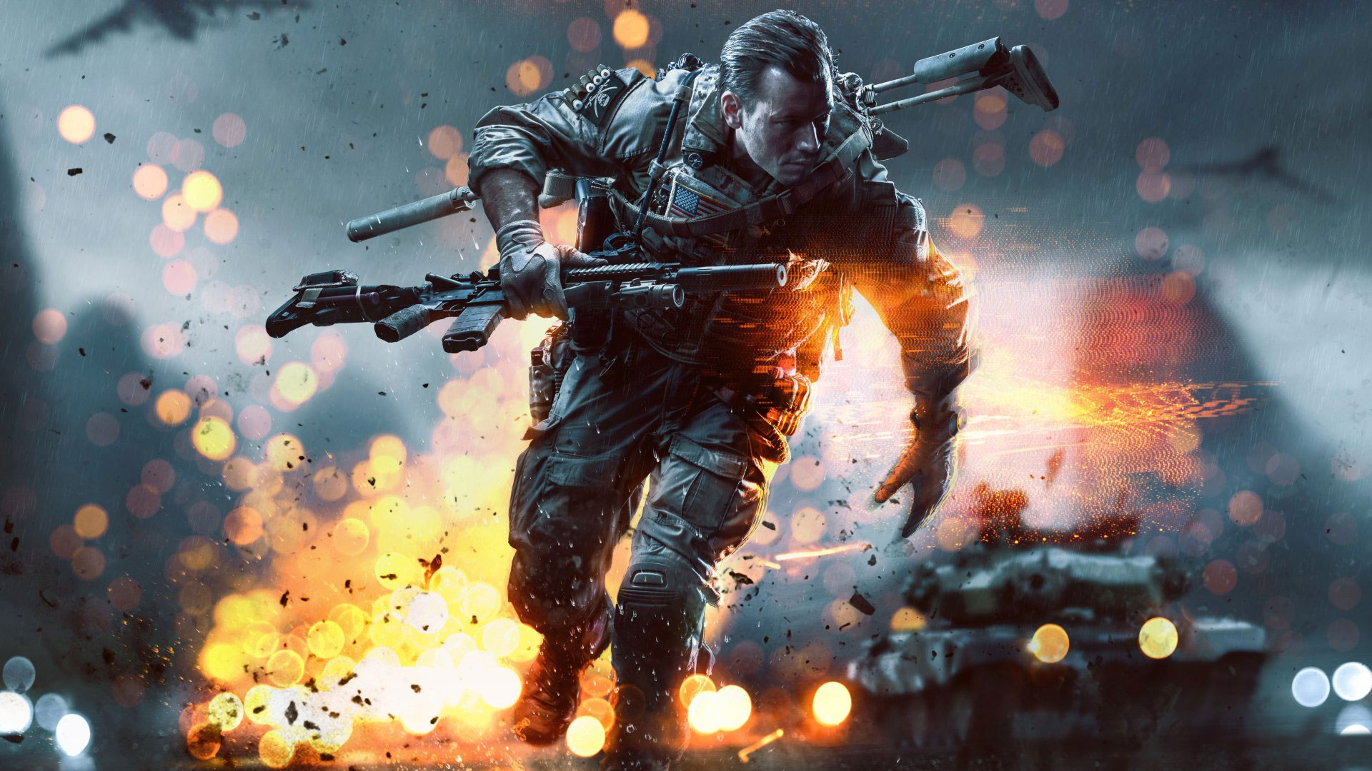 سرباز اسلحه به دست در Battlefield 4