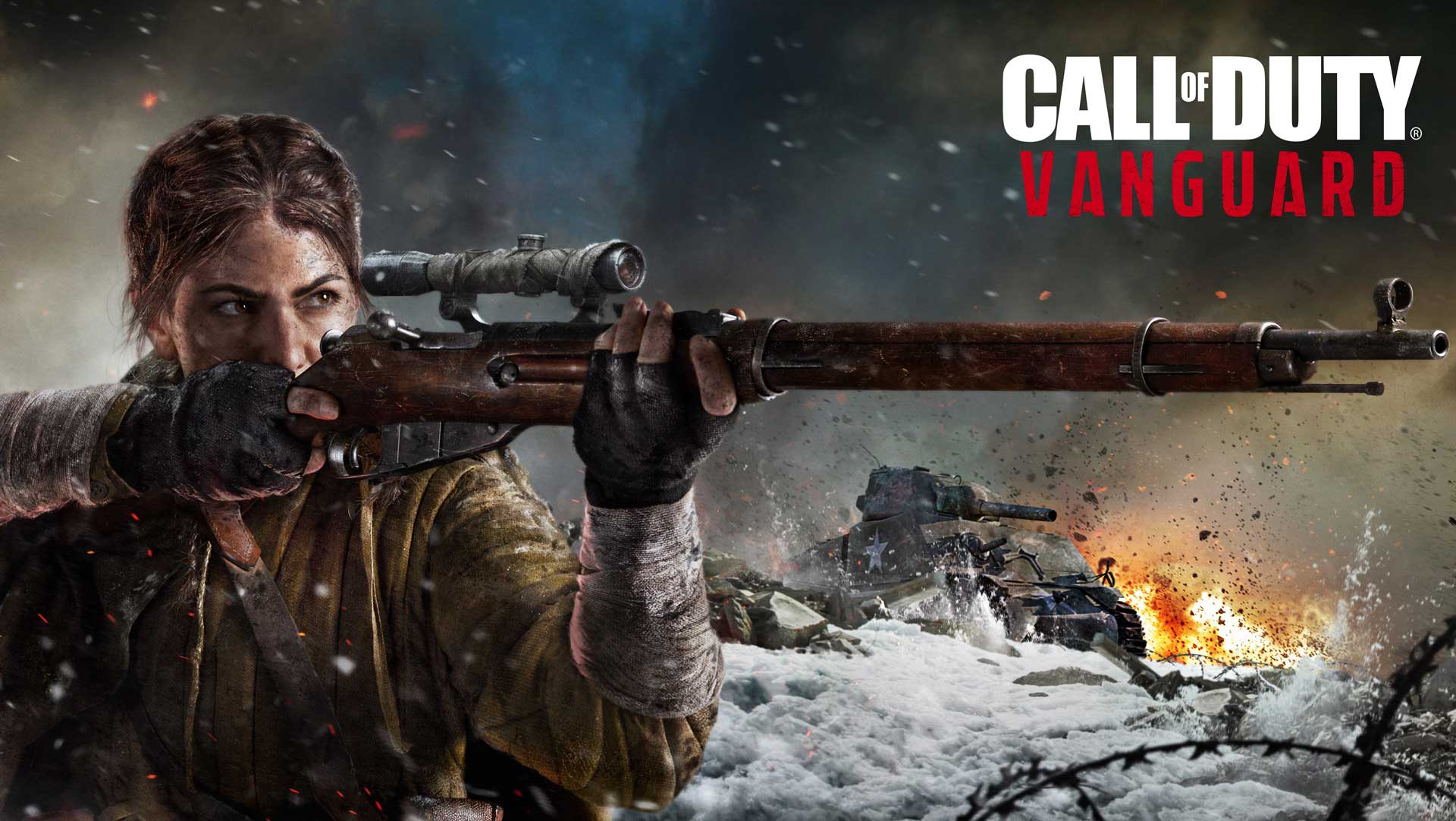 زن تک تیرانداز کشور شوروی در جنگ جهانی دوم بازی Call of Duty Vanguard با اسنایپر بزرگ و بازی لورا بیلی